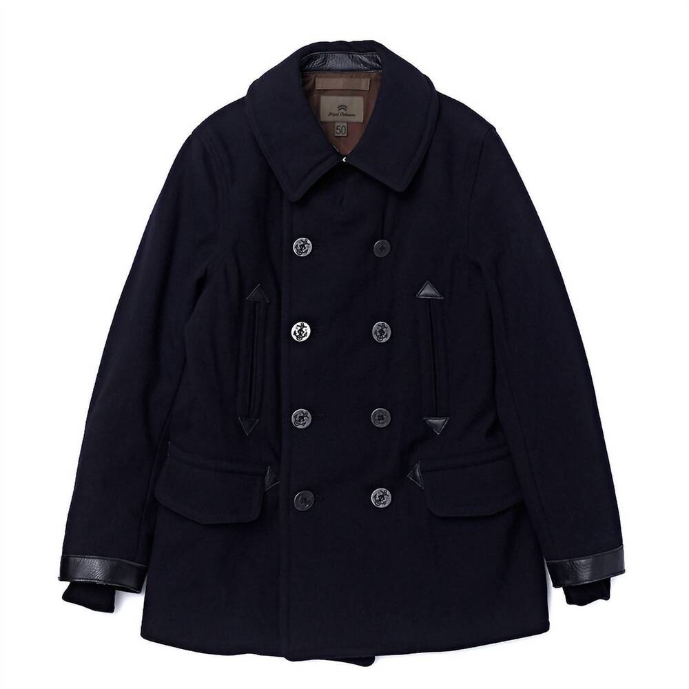 NEW NIGEL CABOURN men's 40's u.s. navy pea coat in black